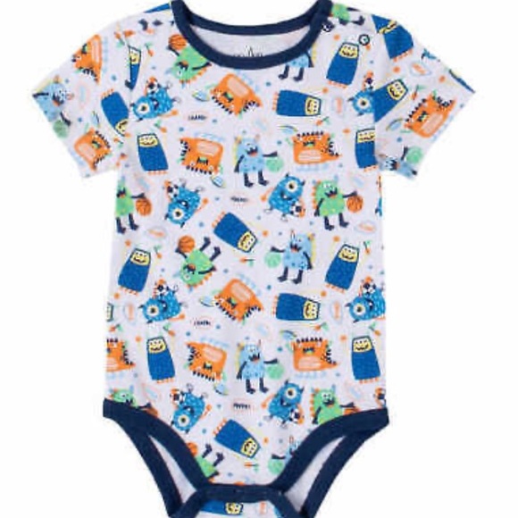 4 Piece Set Infant Baby boy Fleece lined pullover Hoodie Bodysuit 2 Fleece pants - Picture 5 of 9